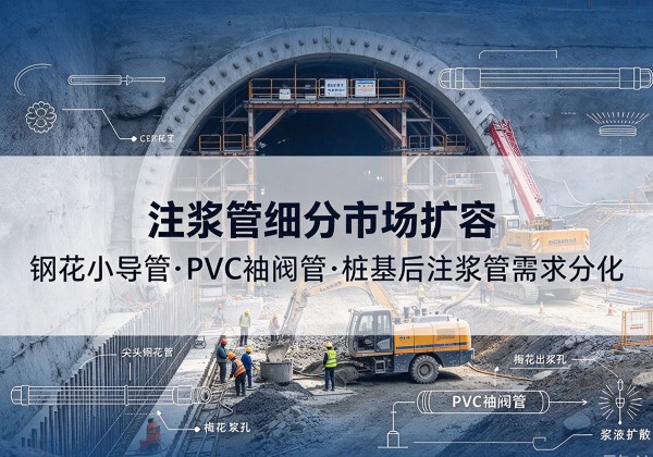 治多注浆管细分市场扩容，隧道钢花小导管、PVC 袖阀管、桩基后注浆管需求分化